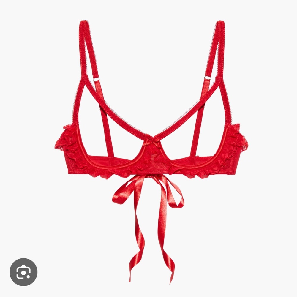 Savage X Fenty Red Lace Underwire Bra